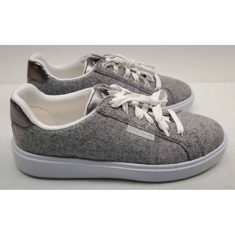 Cole Haan GC Daily Sneakers Grey Wool/Dark‎ Silver W29265 Women's Sz 7B New!